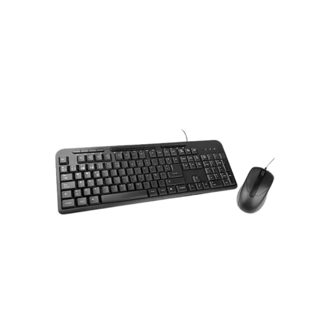 Xtech - Keyboard and mouse set - Wireless - Spanish - USB - Black - 2.4 GHz - Black XTK-311S