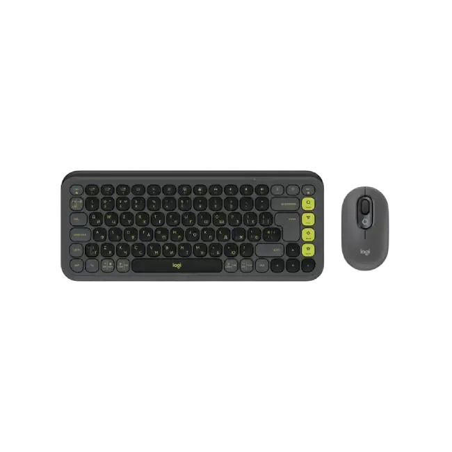 Logitech - Pop Icon Combo - Keyboard and mouse set - Spanish - Graphite
