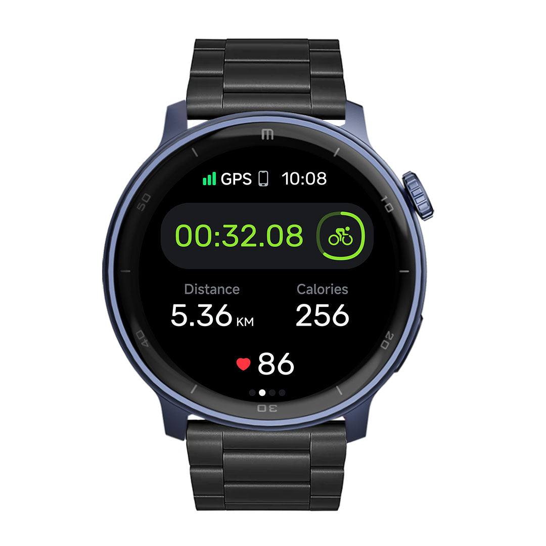 RELOJ T8 AZUL + PULSERA INOX X4-1
