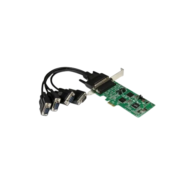 StarTech.com Tarjeta Adaptadora PCI Express PCIe PCI-e 2 Puertos Serie 1 Paralelo con Breakout Cable Multiconector RS232 Serial DB9 DB25 - Adaptador paralelo / serial - PCIe perfil bajo - RS-232 - 2 puertos + 1 x puerto paralelo-3
