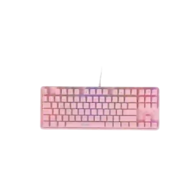 TECLADO GAMING EAGLE WARRIOR VALKIRIA MECANICO USB COLOR ROSADO