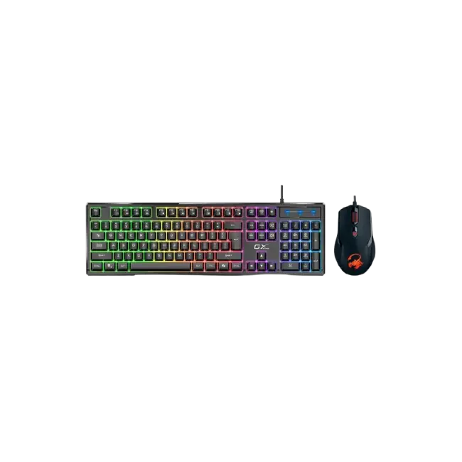 Combo Gaming de Teclado y Mouse RGB KM-GX6 Genius  Alambrico USB Español Color Negro-1
