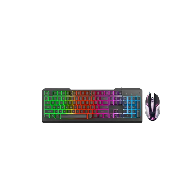 Combo Gaming de Teclado y Mouse RGB KM-GX6 Genius  Alambrico USB Español Color Negro-4