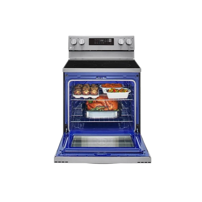Estufa Electrica LG 30" 5 Hornillas Con AirFryer LREL6323S-4