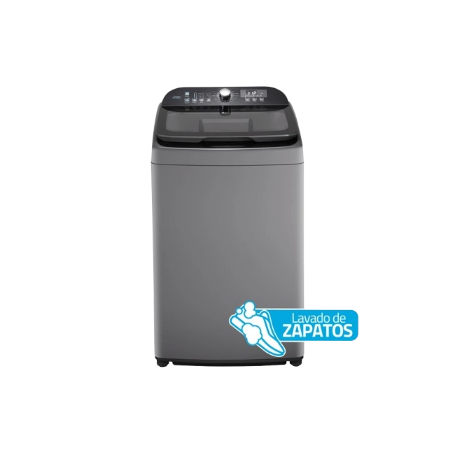 Lavadora Indurama LRI-19DGR Automatica 19KG Tapa de Vidrio Tecnologia Anti-Enredo Color Gris-1