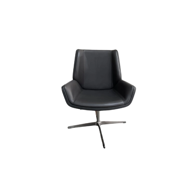 Silla de Cuerina M-006-D3-PU de Espera con respaldo Fija Color Gris-1