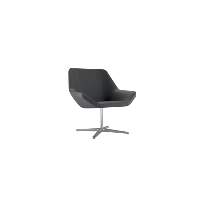 Silla de Cuerina M-006-D3-PU de Espera con respaldo Fija Color Gris-2