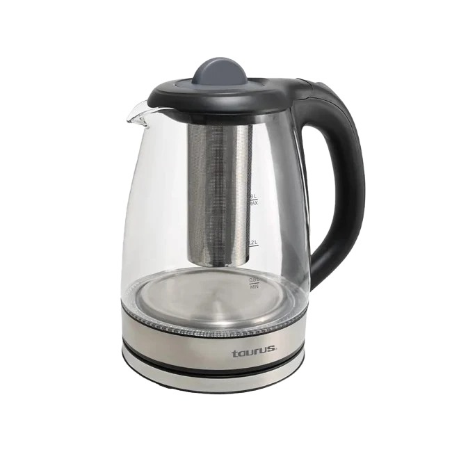 Jarrilla Electrica Taurus Wonder Con Infusor 1.8 Litros Apagado Automatico Vaso de Vidrio Indicador LED-2