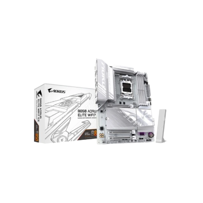 AORUS - Motherboard - ATX - Socket AM5 - AMD B850 - para Ryzen 7 / para Ryzen 9 - None - B850 A ELITE WF7 ICE