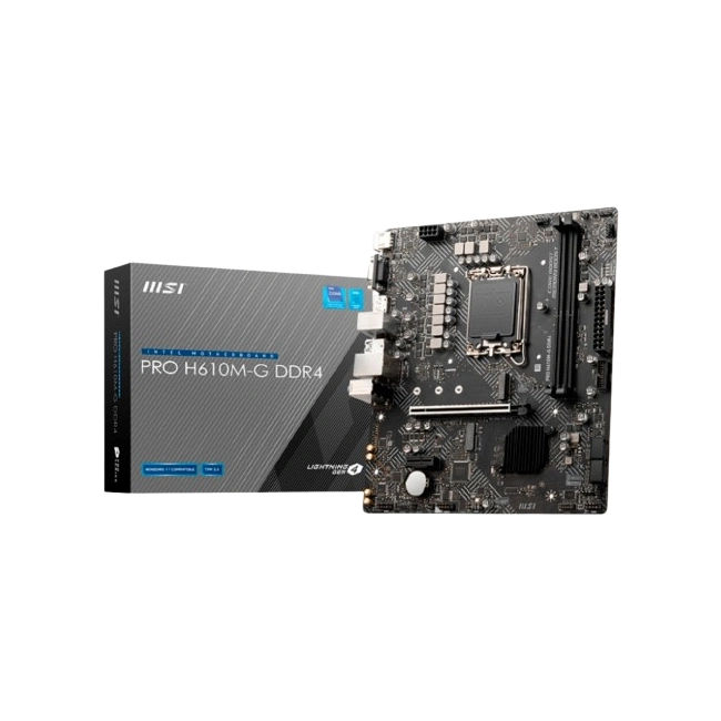 MSI - 824142357712 - Motherboard - Micro ATX - LGA1700 Socket - Intel H610 - para Core i9 / para Core i7 / para Core i5 / para Core i3 / para Celeron / para Pentium - Intel HD Graphics-1