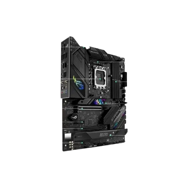 ASUS ROG STRIX B760-A GAMING WIFI - Placa base - ATX - Socket LGA1700 - B760 Chipset - USB 3.2 Gen 1, USB 3.2 Gen 2, USB-C 3.2 Gen 1, USB-C 3.2 Gen 2x2, USB-C 3.2 Gen2 - 2.5 Gigabit LAN, Wi-Fi 6E, Bluetooth - Tarjeta gráfica (CPU necesaria) - HD Audio (8-