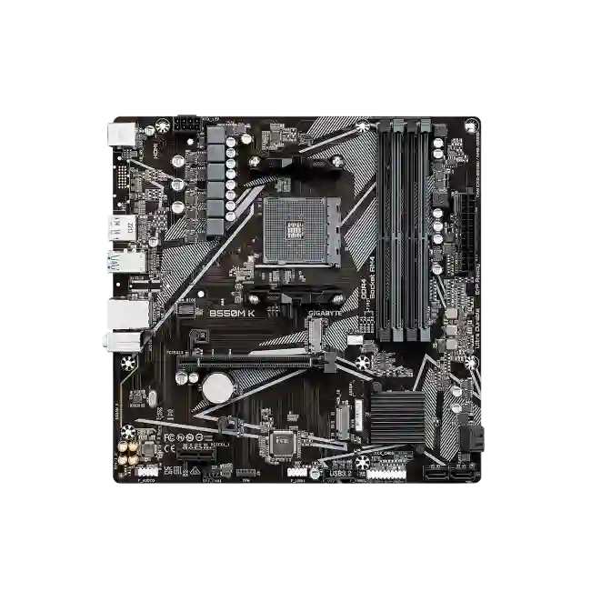 Gigabyte - B550M K - Motherboard - Micro ATX - Socket AM4 - AMD B550 - para Ryzen 5 / para Ryzen 3 / para Ryzen 7 - None-3