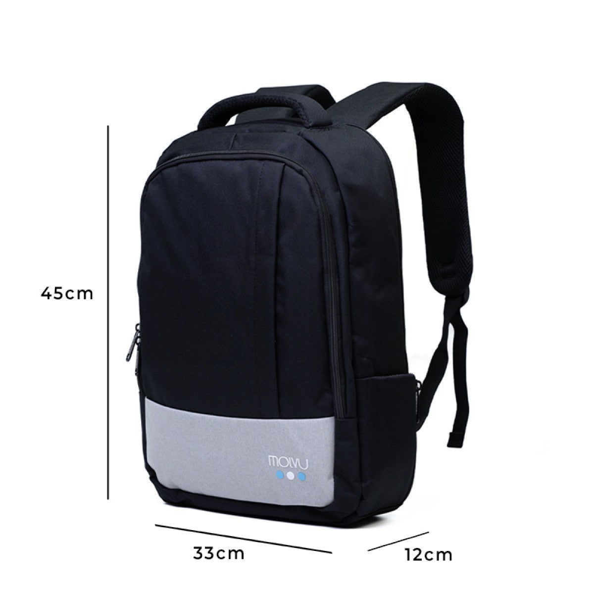 Mochila U2 Negro Con Gris Claro-10