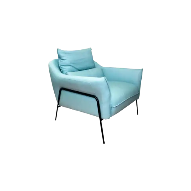 Sillon Individual MG-MS-054 Con Base de Acero Inoxidable Color Negro