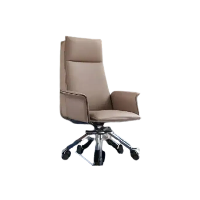 Silla Ejecutiva MG-PY-009-A1-PU De Cuerina Terminaciones Elegantes Color Cafe