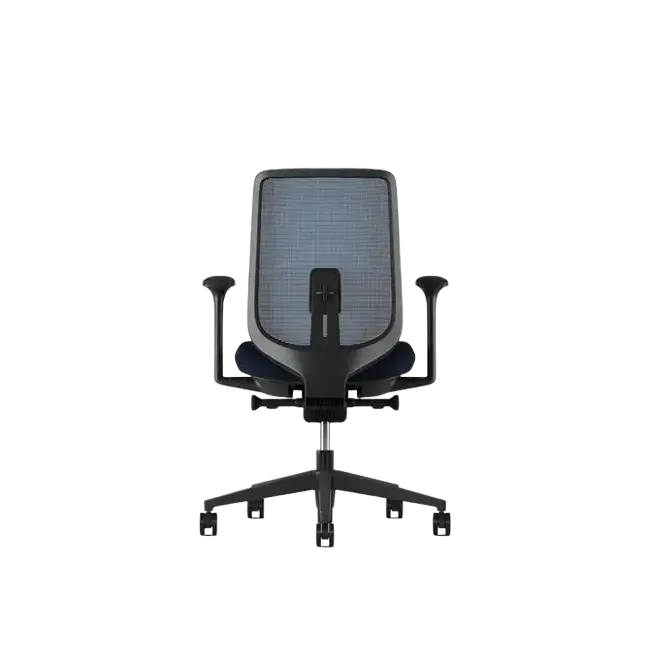 Silla MG-WB-001-A2-WH De Mesh y Tela Con Respaldo Alto y Reposa Cabeza Color Gris con Asiento Rojo-3