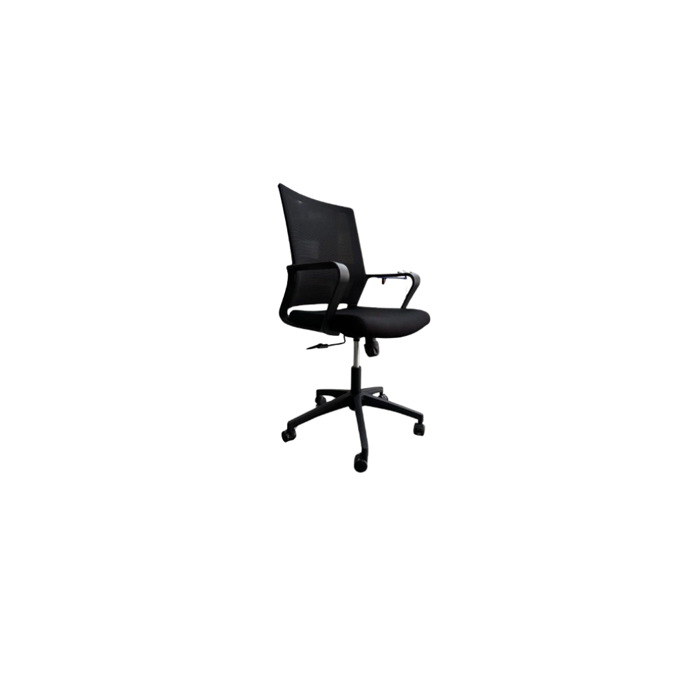 Silla de Oficina MG-WB-019-B1-BL De Mesh y Tela Con Respaldo Color Negro-1