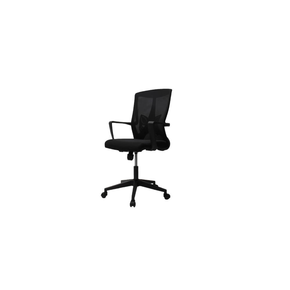 Silla de Oficina MG-WB-019-B1-BL De Mesh y Tela Con Respaldo Color Negro