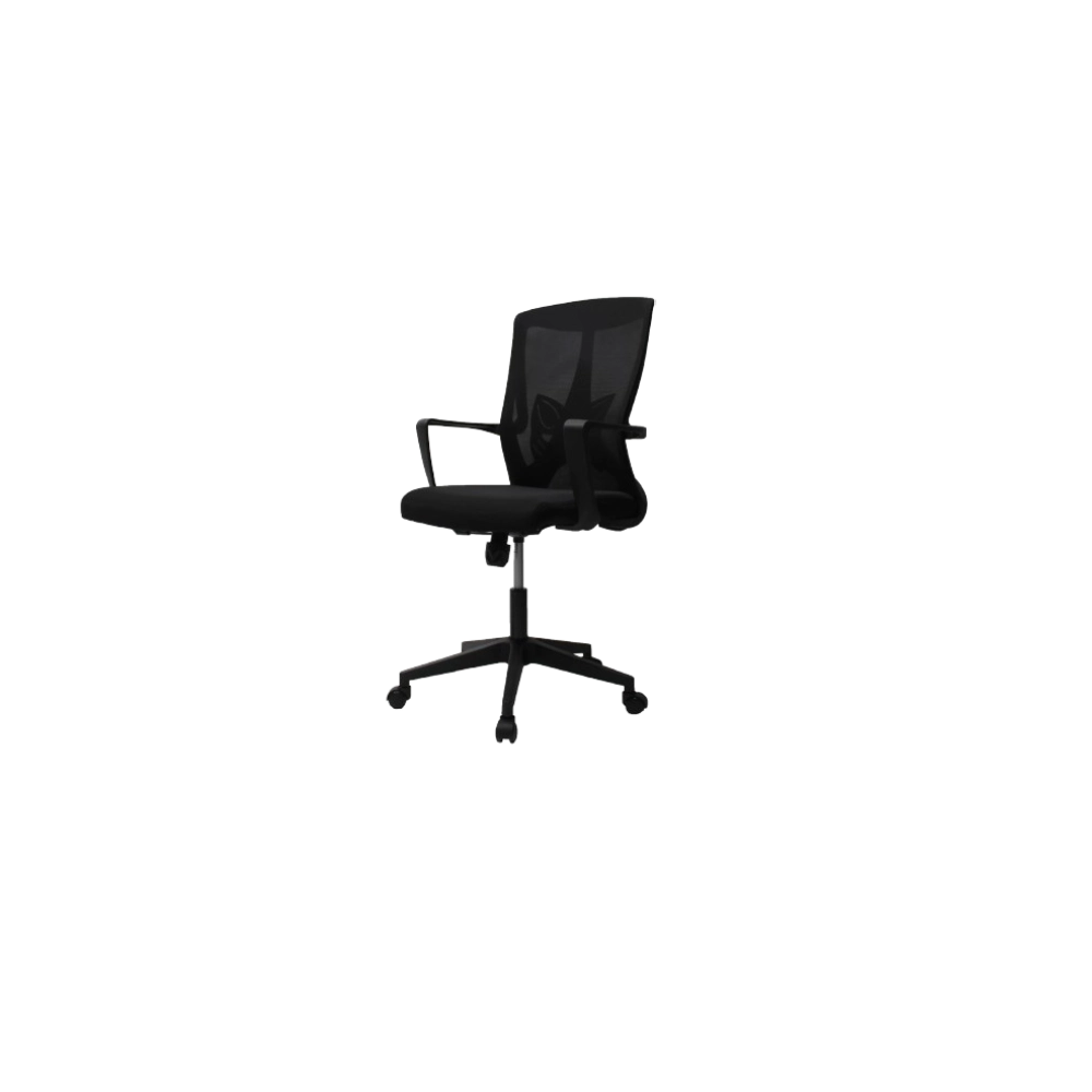 Silla de Oficina MG-WB-020-B1-BK De Tela Con Respaldo Color Negro-4