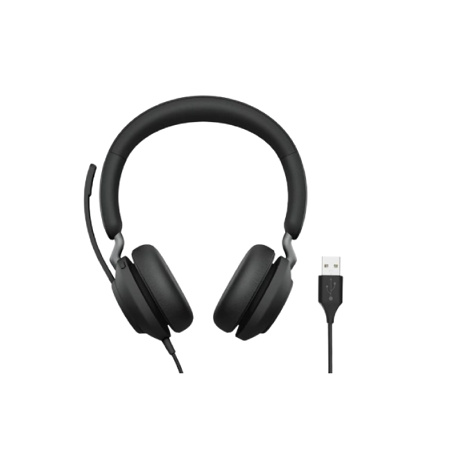 Jabra Evolve2 40 SE MS Stereo - Auricular - en oreja - cableado - USB-A - aislamiento de ruido - Certificado para Equipos de Microsoft-3