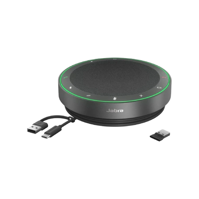 Jabra Speak2 75 UC - Altavoz manos libres - Bluetooth - inalámbrico - USB-A, USB-C - gris oscuro - Certificado para salas de Zoom, Certificado por Zoom, Certificado por Alcatel-Lucent, Certificado por Avaya, Cisco Webex Certified, Certificado por Unify, C-1