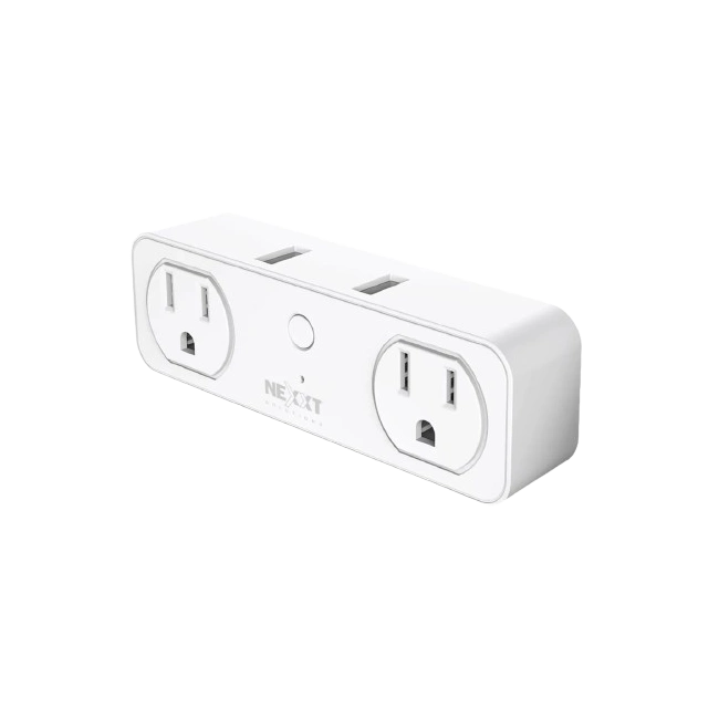 Nexxt  - Solutions Connectivity - NHP-D610 - wireless - 2 Toma corrientes - 2 puertos USB - Compatible con Amazon Alexa y Google Assistant - 1875 W de potencia máxima - 200 joules-2