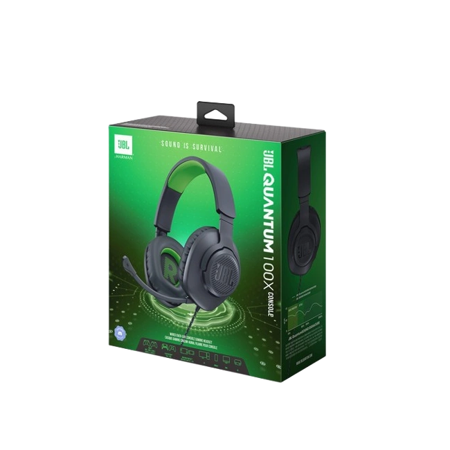 JBL Quantum 100X Console - Auricular - tamaño completo - cableado - conector de 3,5 mm - negro - certificado Discord-3