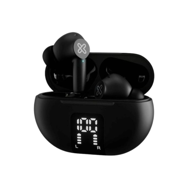 Klip Xtreme - True wireless earphones - Para Phone / Para Portable electronics / Para Tablet - Wireless - 22Hrs ANC Black