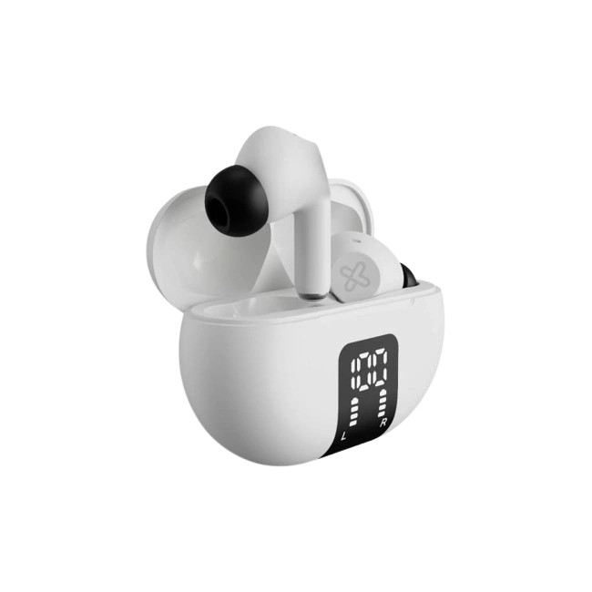 Klip Xtreme - True wireless earphones - Para Phone / Para Portable electronics / Para Tablet - Wireless - 22Hrs ANC White-4