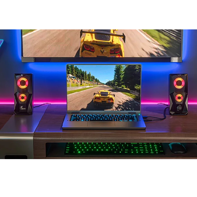 Xtech - Altavoces - 2.0 canales - Negro - Gaming con luz LED XTS-131-4