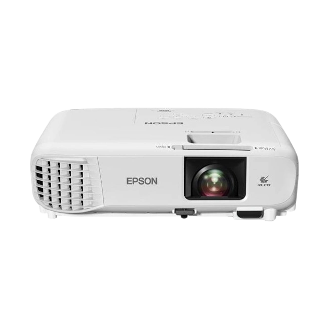 Epson - Proyector 3LCD - W49 - 3800L WXGA 1200x800 - RJ45, HDMIx2, VGAx2, RS232x2, 3,5mm in-out, USB A y B - Bocinas - 2 años
