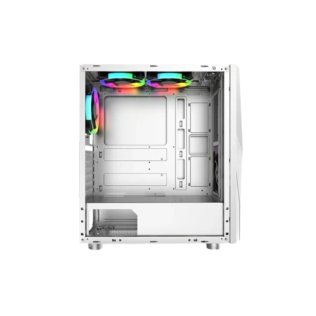 CASE MONTECH FIGHTER 500 MEDIA TORRE CON 3 VENTILADORES COLOR BLANCO-2