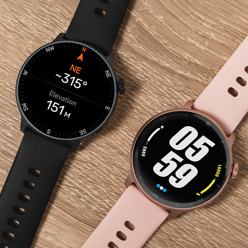 RELOJ T8 NEGRO + PULSERA VELCRO ROSA TONOS CLAROS BLANCOS-11