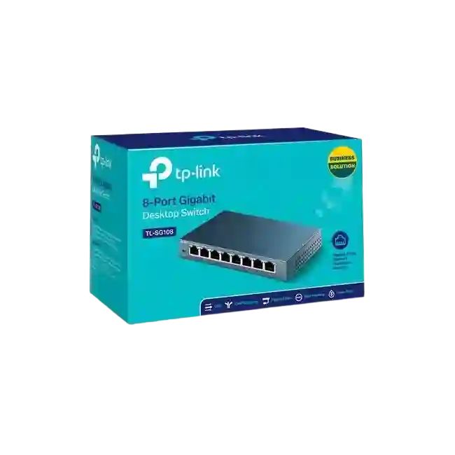 TP-Link TL-SG108 8-port Metal Gigabit Switch - Conmutador - sin gestionar - 8 x 10/100/1000 - sobremesa