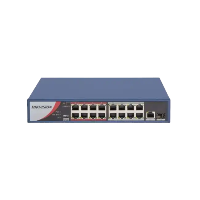 Hikvision - Switch - 16 Port Fast Ethernet Smart PO-1