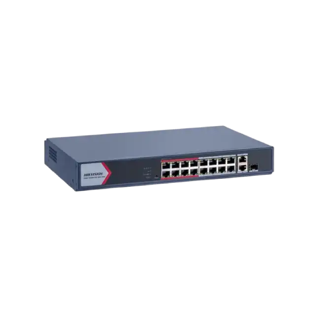 Hikvision - Switch - 16 Port Fast Ethernet Smart PO-4