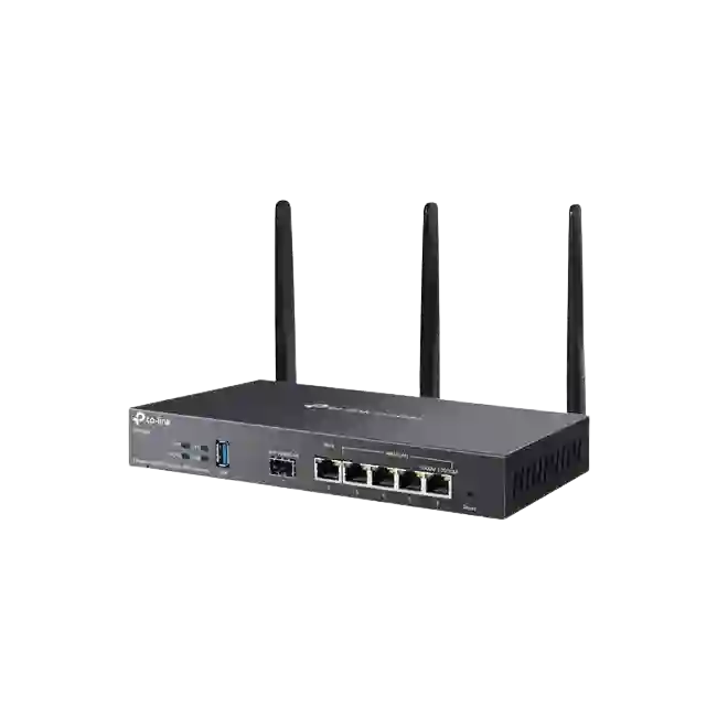 TP-LINK ER706W V1 - Enrutador inalámbrico conmutador de 4 puertos - 1GbE - Puertos WAN: 6 - Wi-Fi 6 - Doble banda - montaje en pared-1