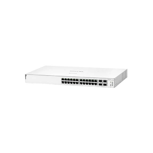 HPE Networking Instant On 1930 24G Class4 PoE 4SFP/SFP+ 195W Switch - Conmutador - L3 - Gestionado - 24 x 10/100/1000 (PoE) + 4 x 1 Gigabit / 10 Gigabit SFP+ - montaje en rack - PoE (195 W)-1