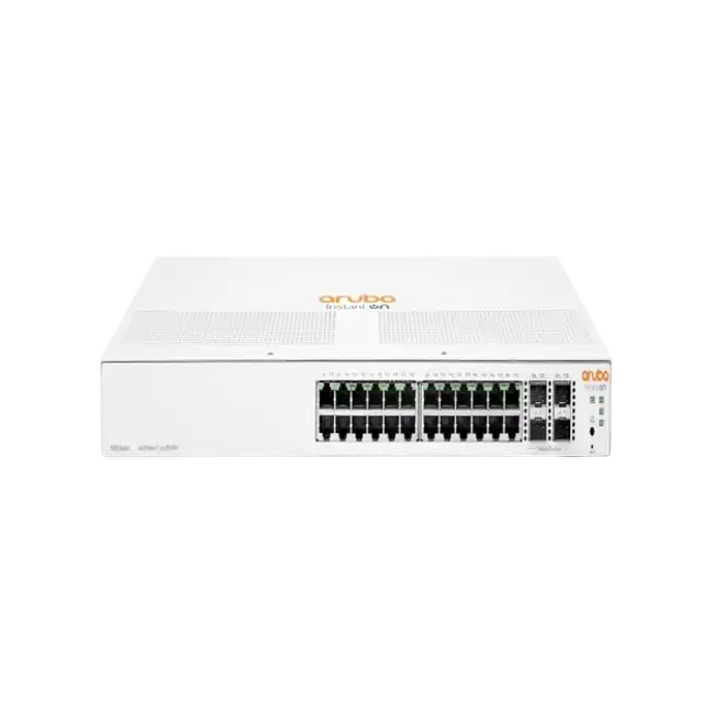 HPE Networking Instant On 1930 24G Class4 PoE 4SFP/SFP+ 370W Switch - Conmutador - L3 - Gestionado - 24 x 10/100/1000 (PoE) + 4 x 1 Gigabit / 10 Gigabit SFP+ - montaje en rack - PoE (370 W)-1