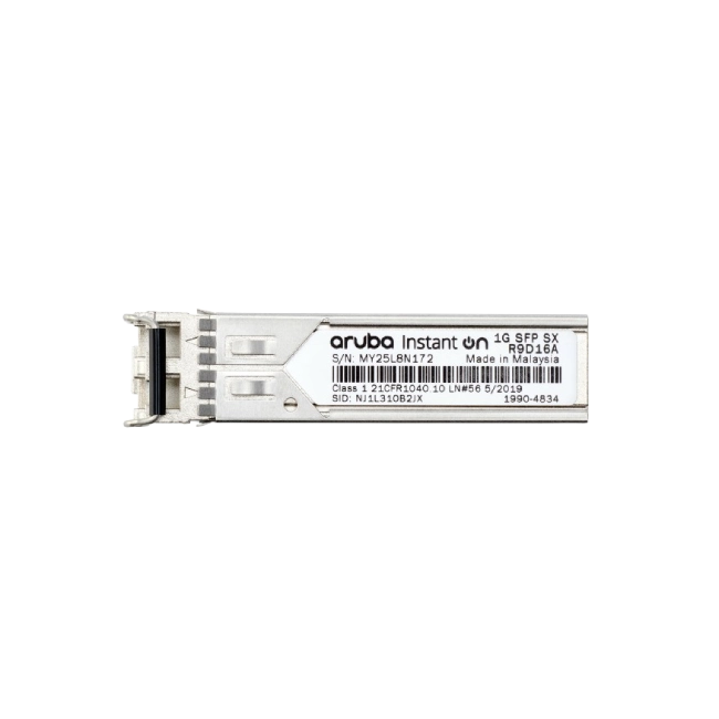 HPE Networking Instant On - Módulo de transceptor SFP (mini-GBIC) - 1GbE - 1000Base-LX - modo simple LC - hasta 10 km - para OfficeConnect 1820; HPE Aruba 6000 12, 6000 24, 6000 48, 6200F 12, 6200M 24, 64XX; CX 8360-1