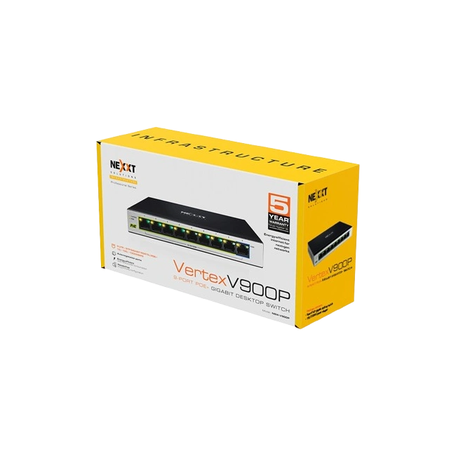 Nexxt Solutions Infrastructure - Switch - Gigabit Ethernet - 9 x 10/100/1000 - 1 Gigabit Ethernet - 9 POE+ 120W-1