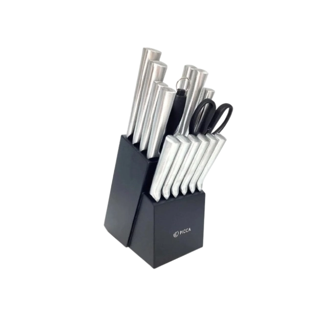Juego de Cuchillos Picca PI0016SCAP 16 Piezas Acero Inoxidable Color Gris
