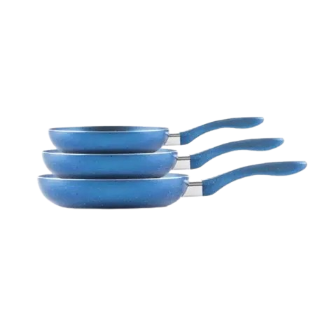 Juego de Sartenes Picca Milan PI003SSMA Milan 20 - 24 - 28 Cms Marmol Color Azul-3