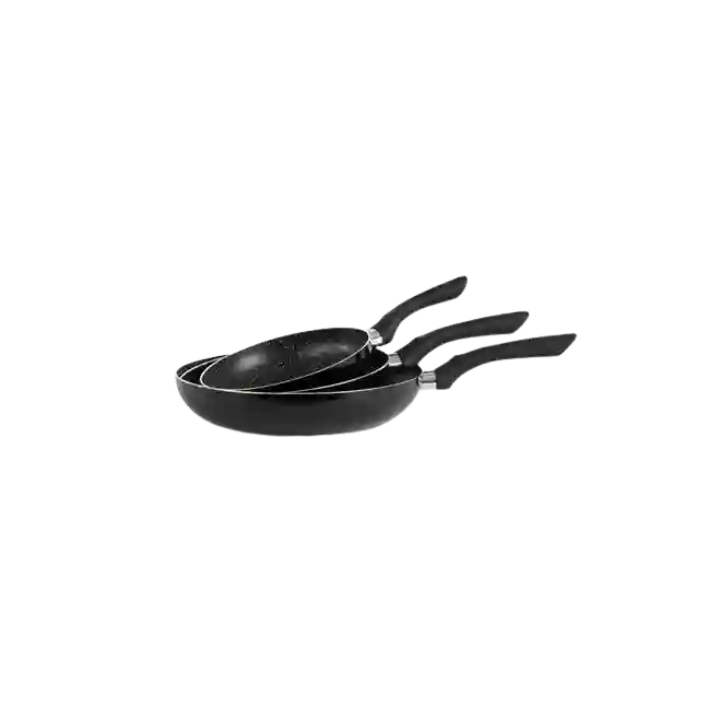 Juego de Sartenes Picca Bari PI003SSMB 20" - 24" - 28"cm Color Negro
