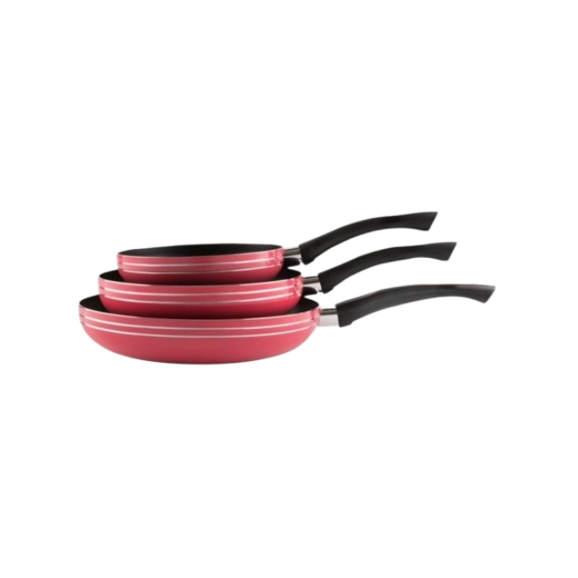 Juego de Sartenes Picca Turin PI003SSTD 18 - 22 - 26 Cms Dyflon Color Rosado-3