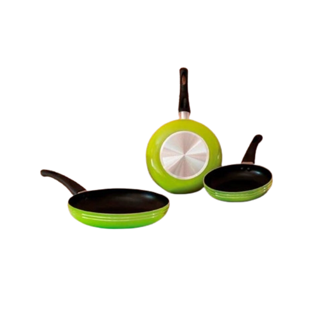 Juego de Sartenes Picca Turin PI003SSTV 18 - 22 - 26 Cms Dyflon Color Verde-4