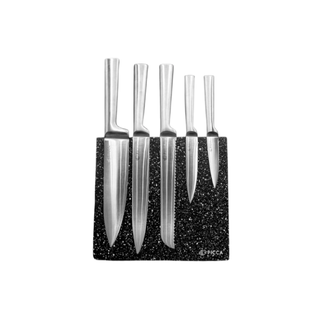 Juego de Cuchillos Picca PI006SCAP 6 Piezas Acero Inoxidable Color Gris-4