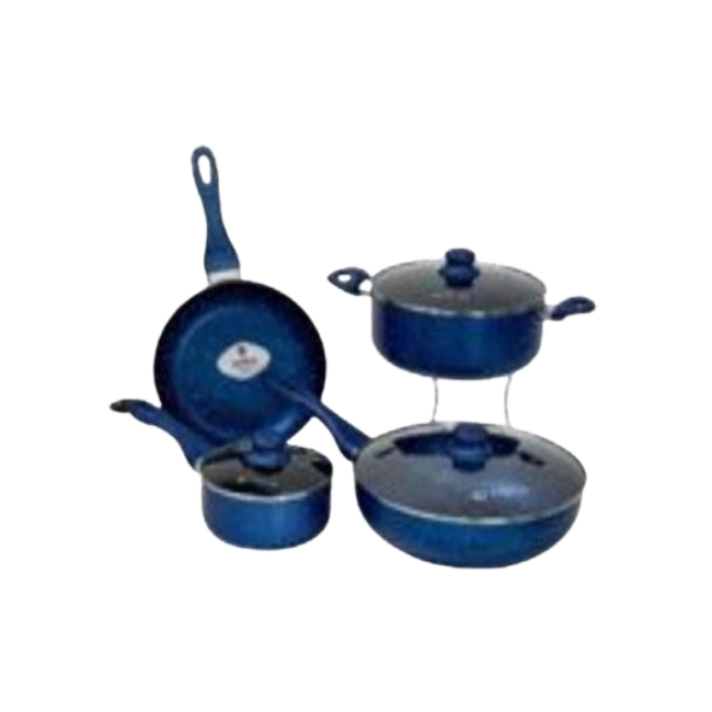 Bateria de Cocina Picca Monza PI007BTA 7 Piezas Dyflon Color Azul-1