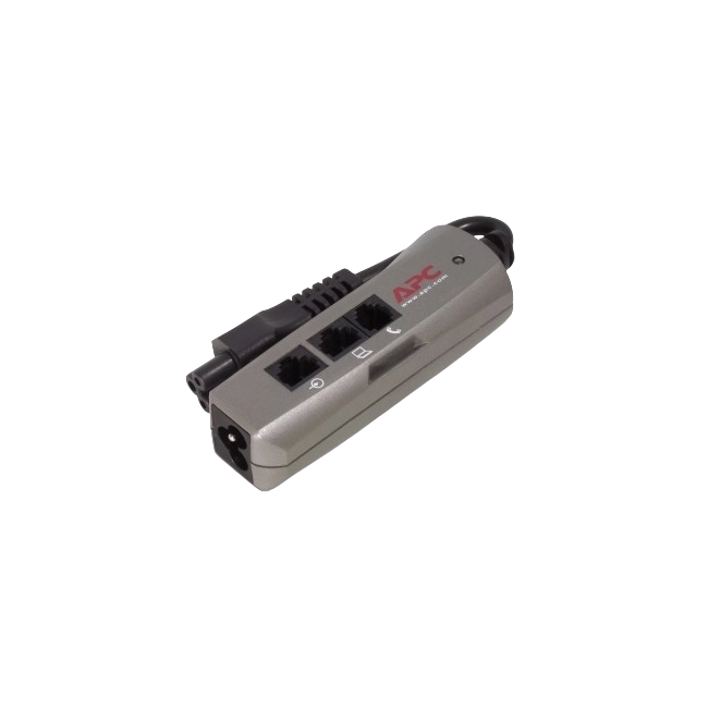 APC Notebook Surge Protector for AC, phone and network lines, 3 pin connection, 100-240V