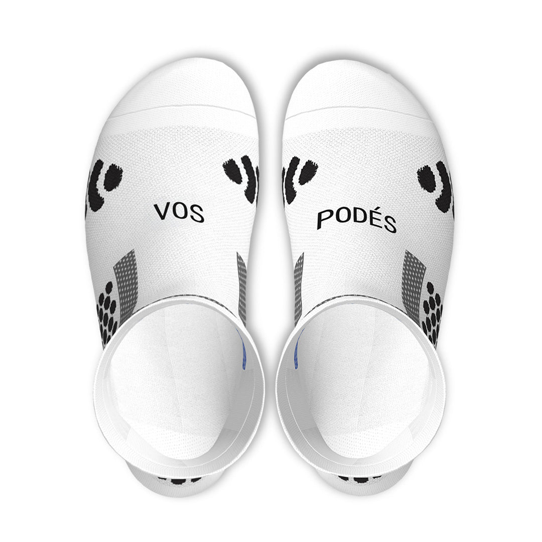 Calcetines Pata de Chucho Carrera - Talla L (blancos) | Edición Vos Podés-1